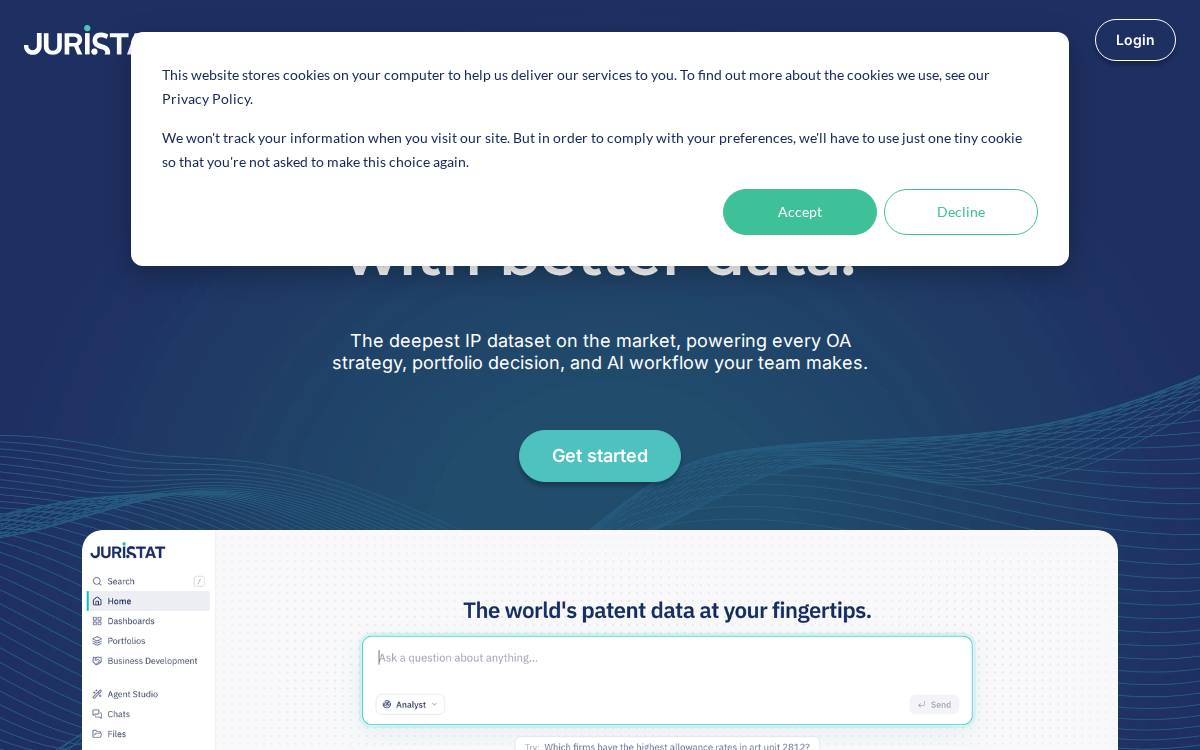 Juristat website preview