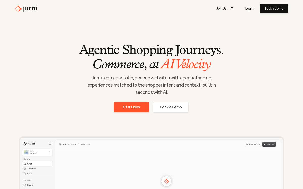 Jurni website preview