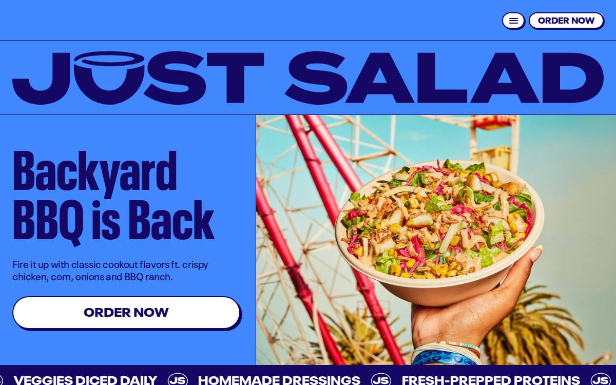 Just Salad website preview