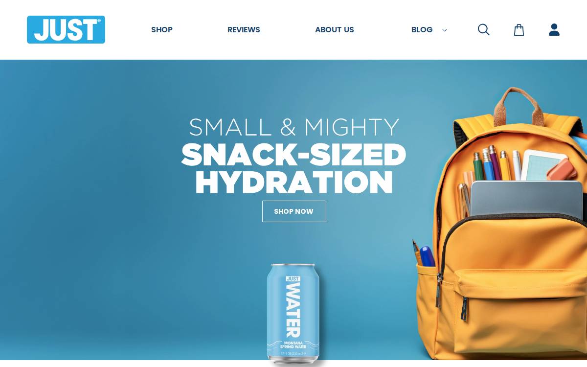 Just Water website preview