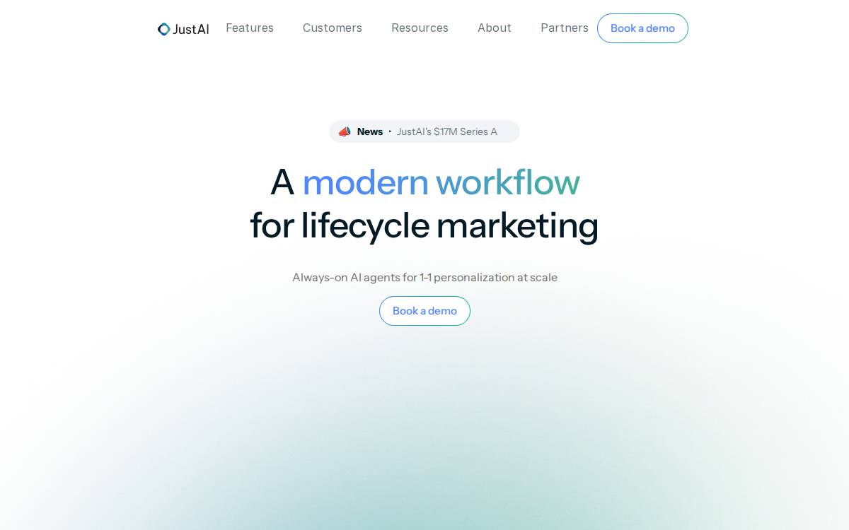 JustAI website preview