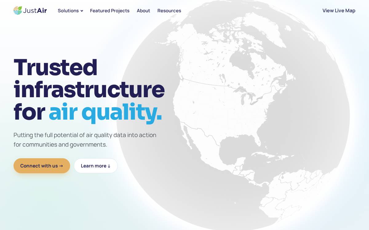 Justair website preview