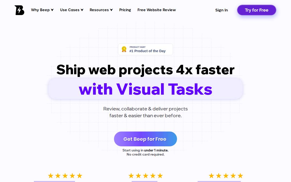 Justbeepit website preview