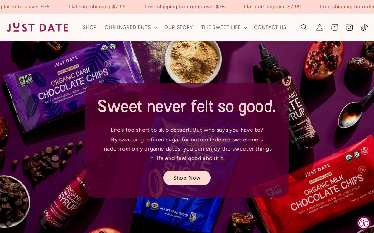 Justdatesyrup website preview