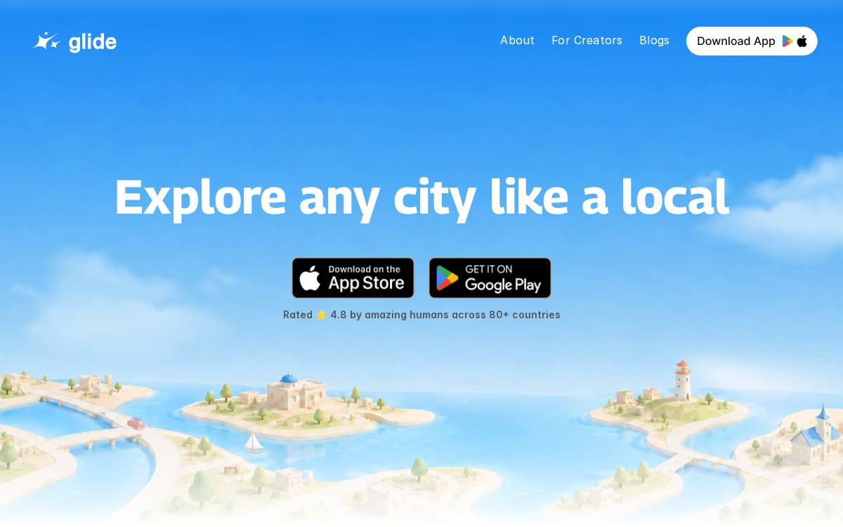 Justglide website preview