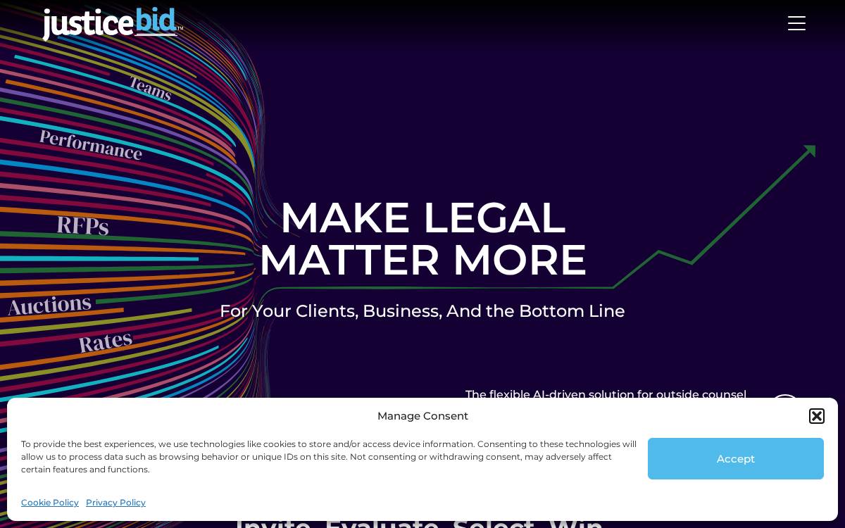Justice Bid website preview