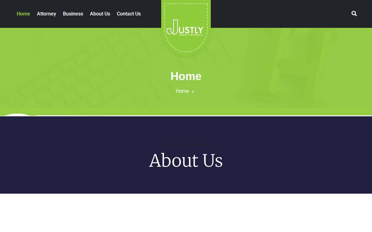 Justly website preview