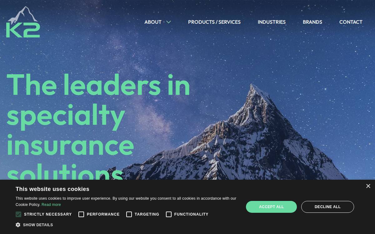 K2 Insurance Services website preview