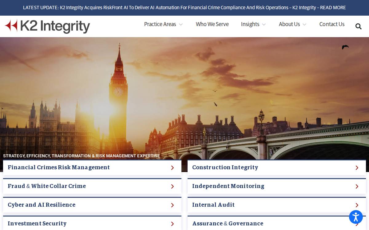 K2 Integrity website preview