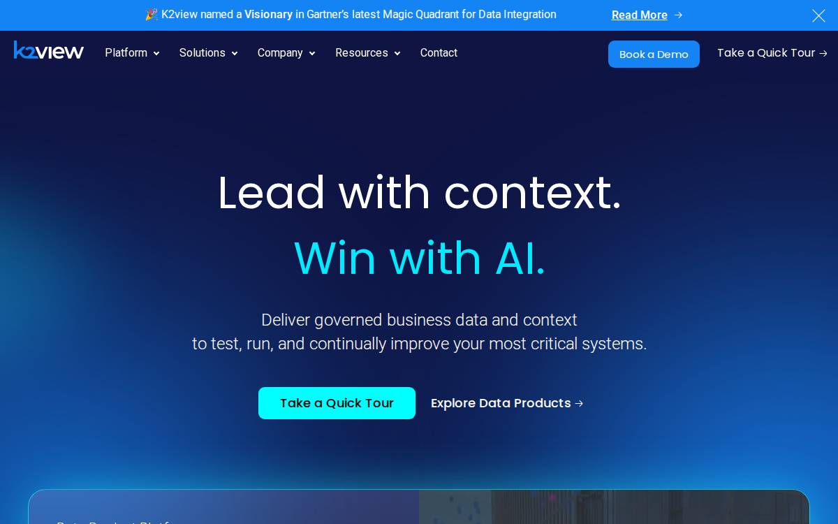 K2View website preview