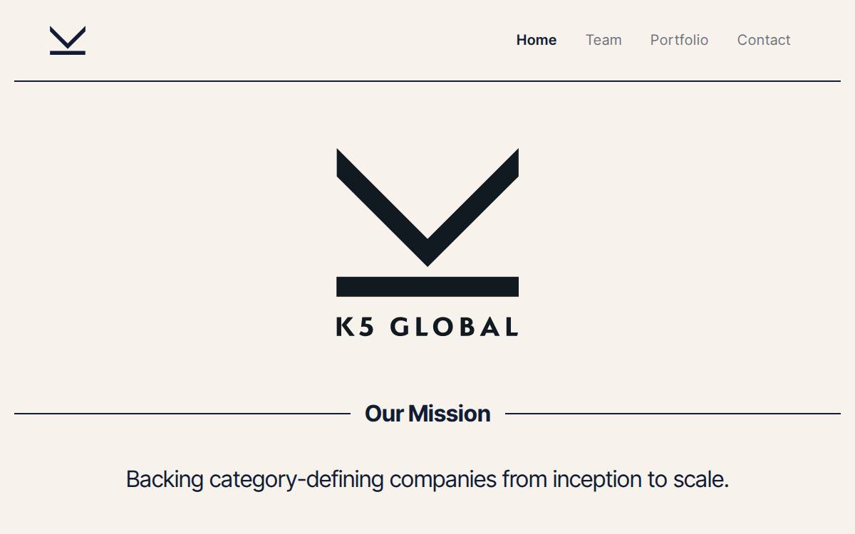 K5 Tokyo Black website preview