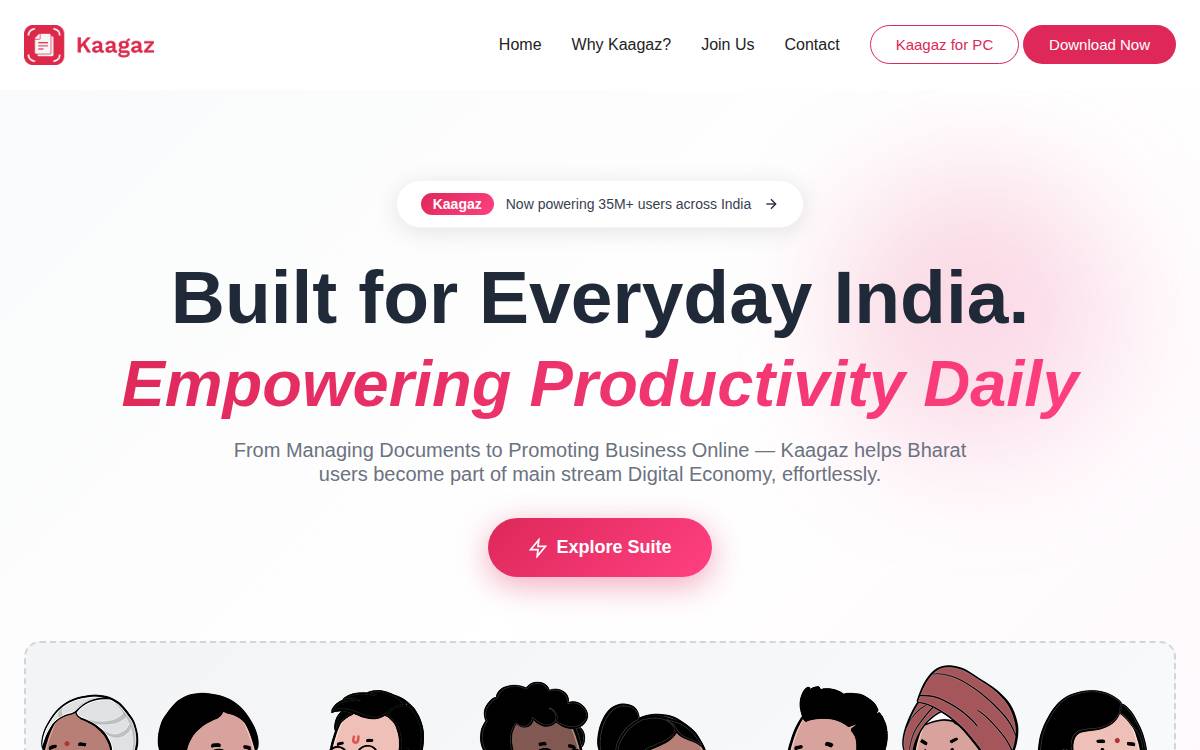 Kaagaz website preview