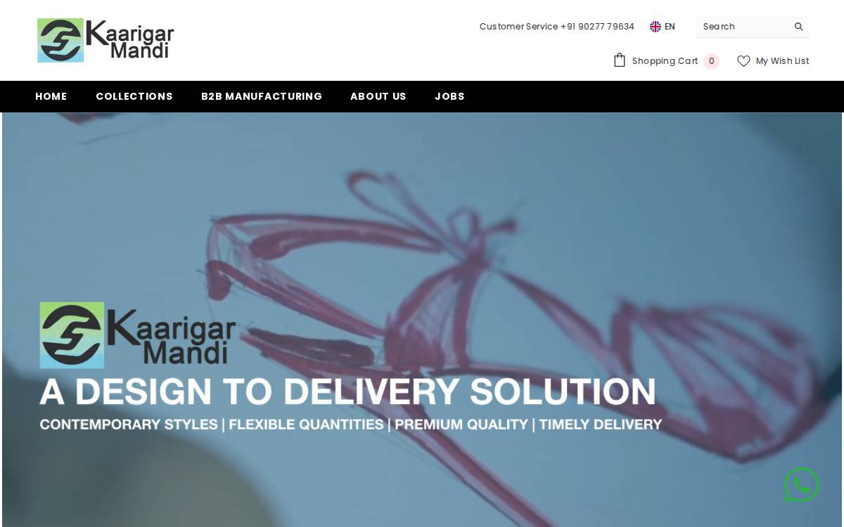 Kaarigar Mandi website preview