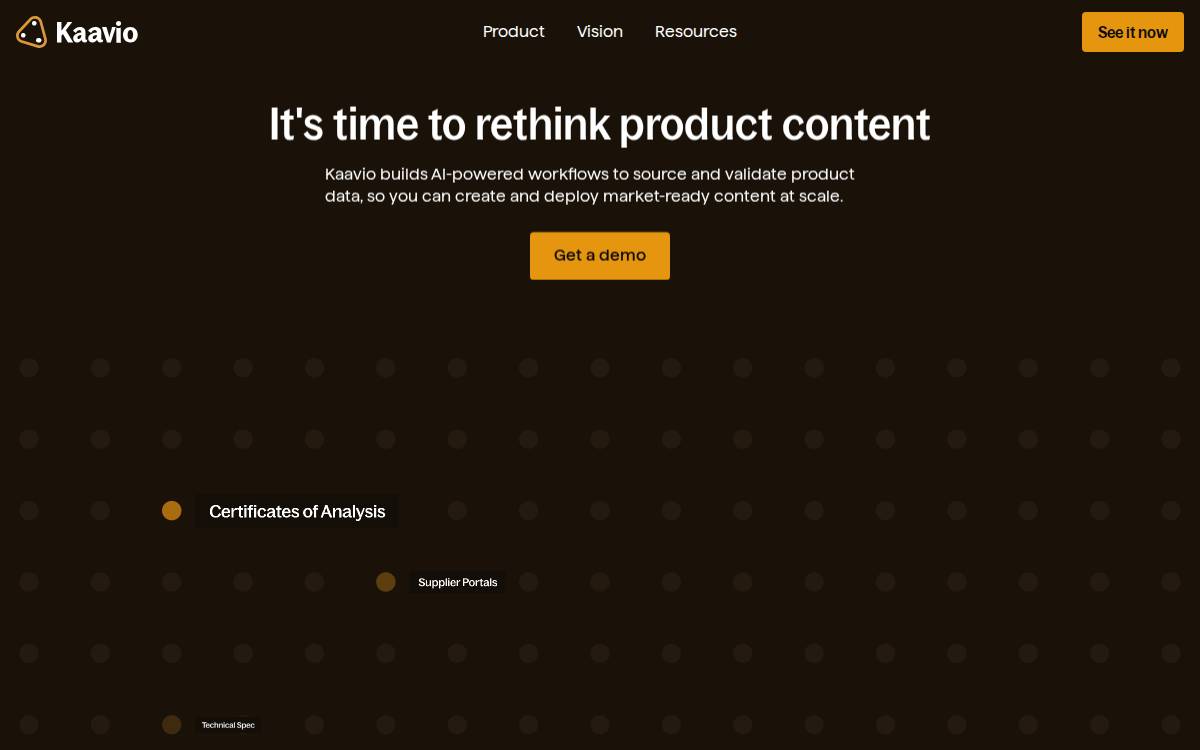 Kaavio website preview
