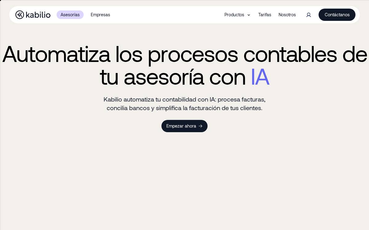 Kabilio website preview
