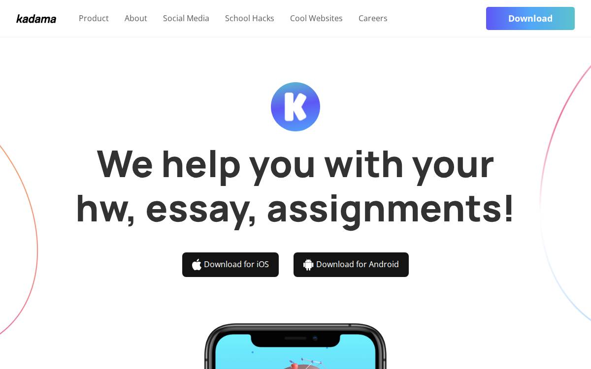 Kadama website preview