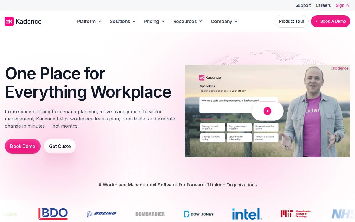Kadence website preview