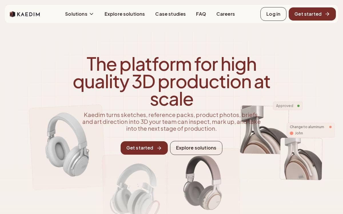 Kaedim website preview