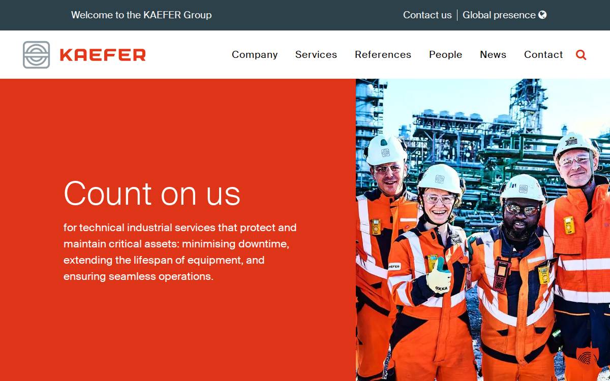 Kaefer website preview