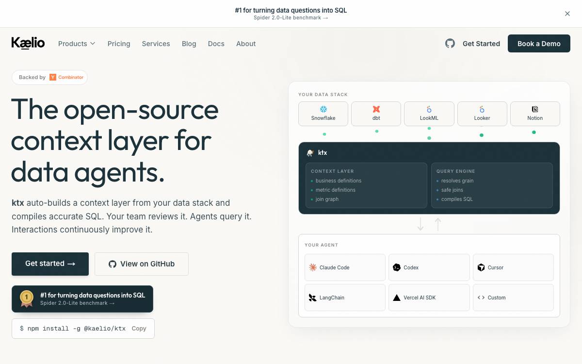 Kaelio website preview