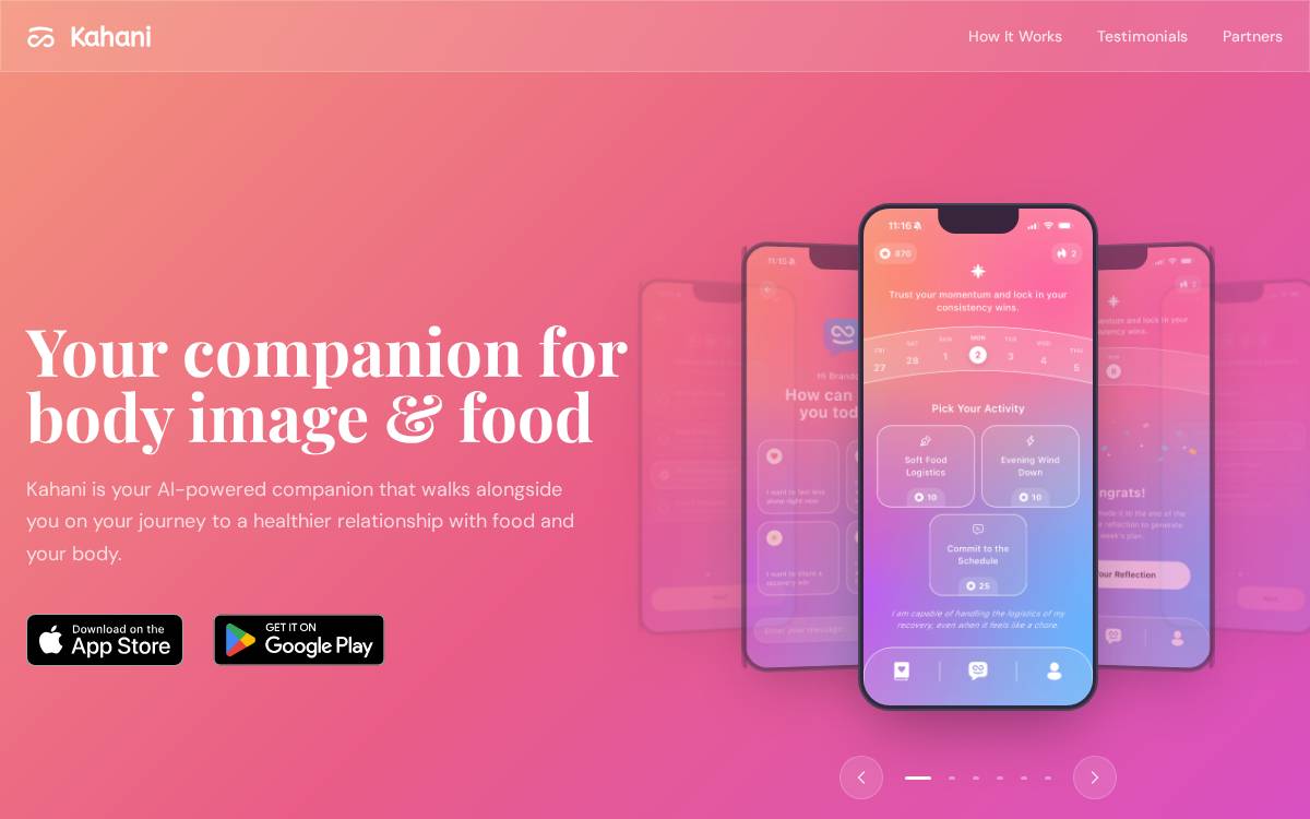 Kahani website preview