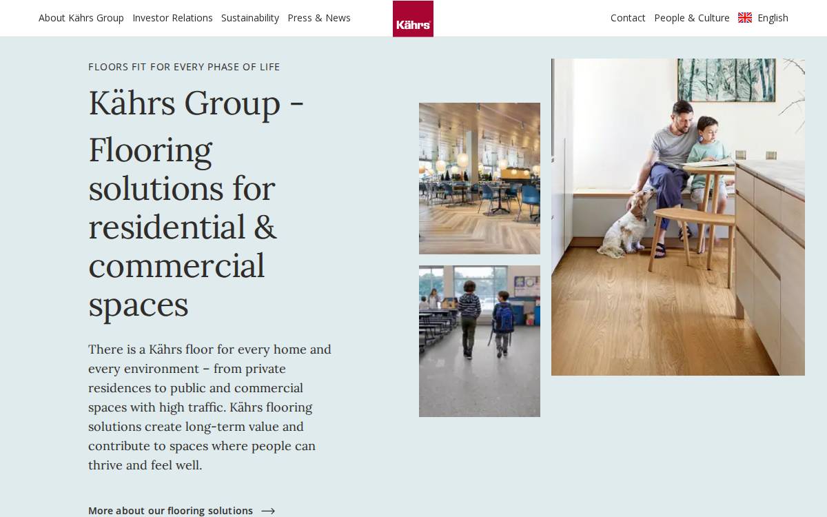 Kährs Group website preview