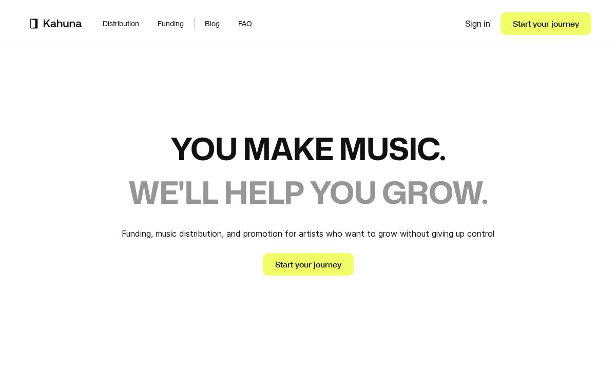 Kahuna website preview