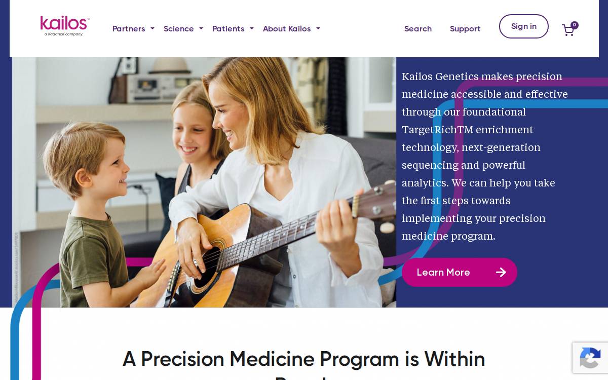 Kailos Genetics website preview