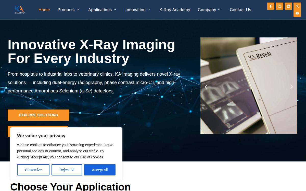 KA Imaging website preview