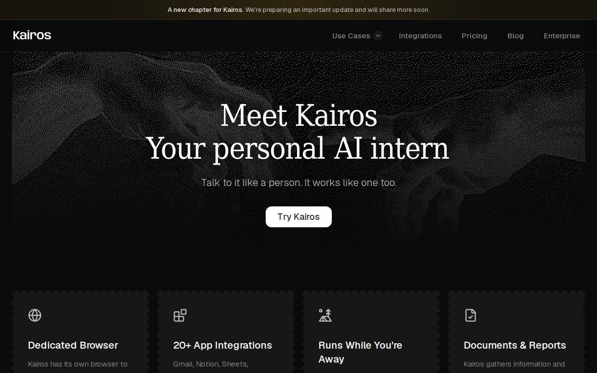 Kairos website preview
