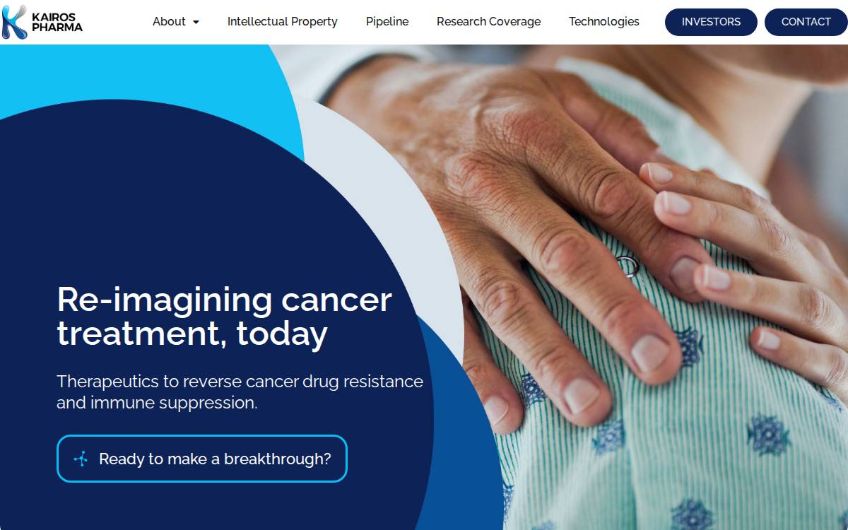 Kairos Pharma website preview