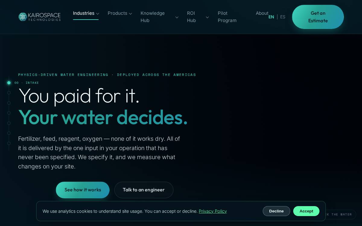 Kairospacetech website preview