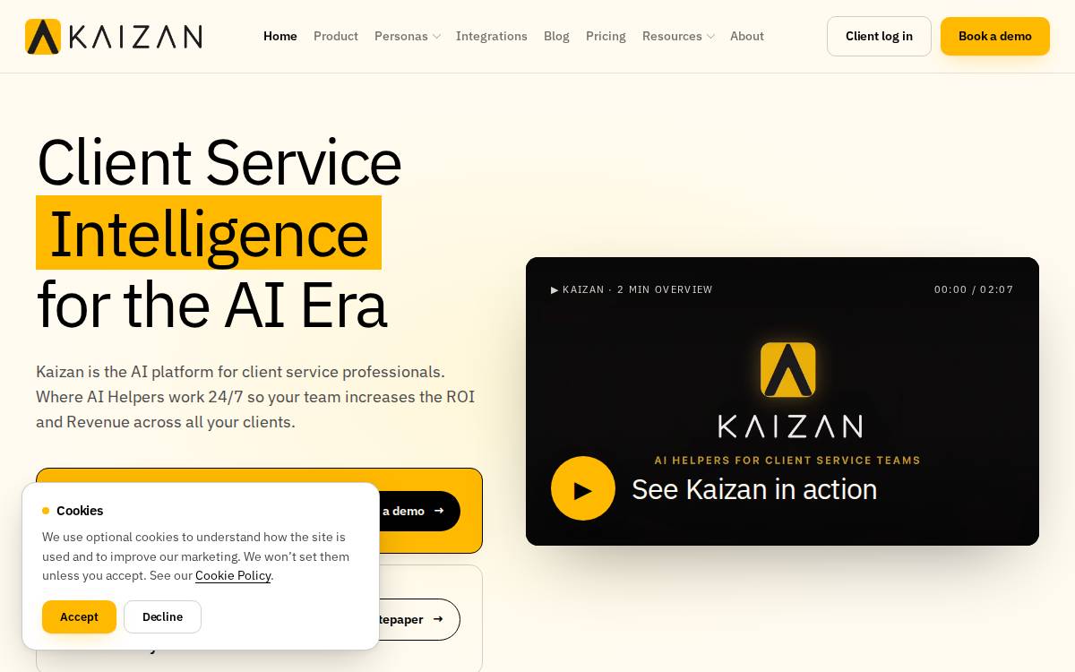Kaizan website preview
