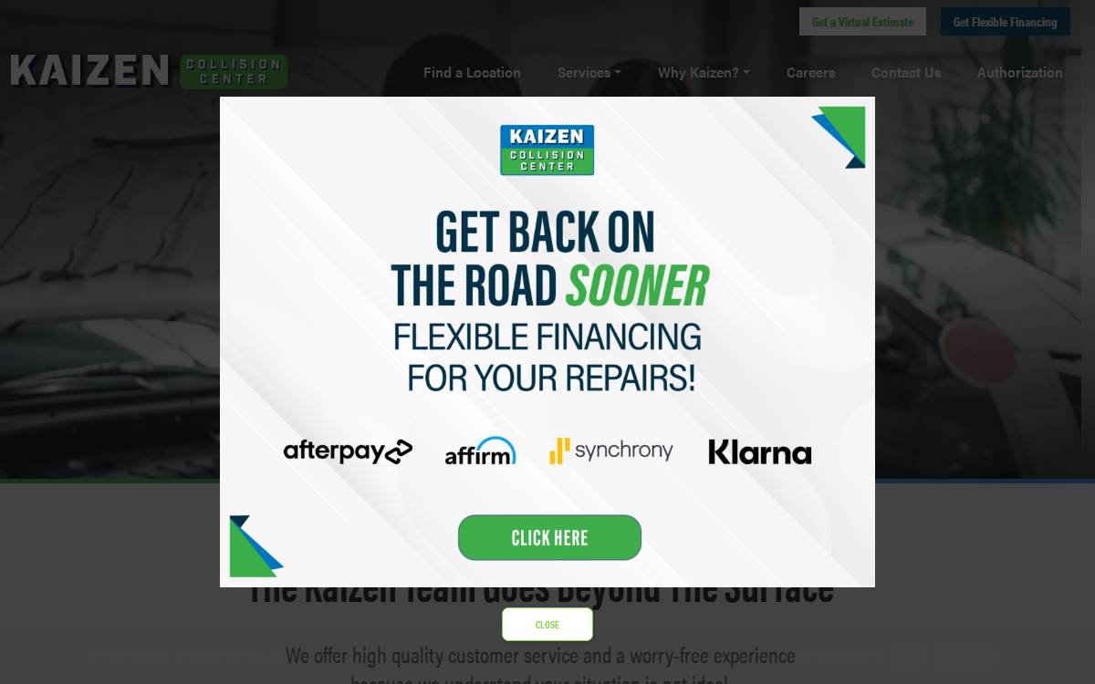 Kaizen Collision website preview