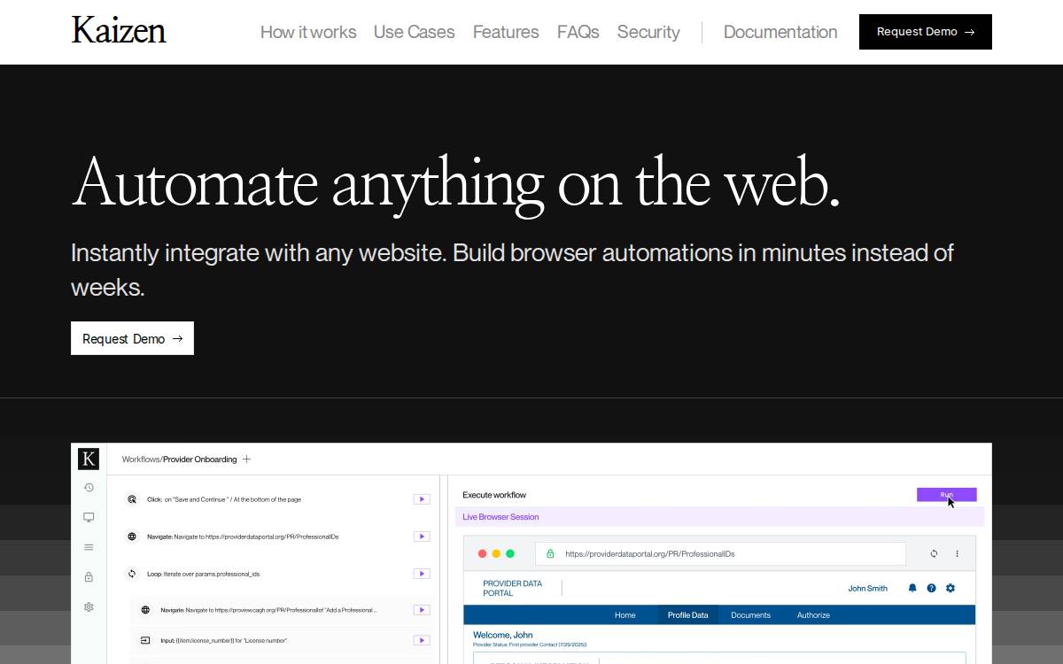 Kaizen website preview