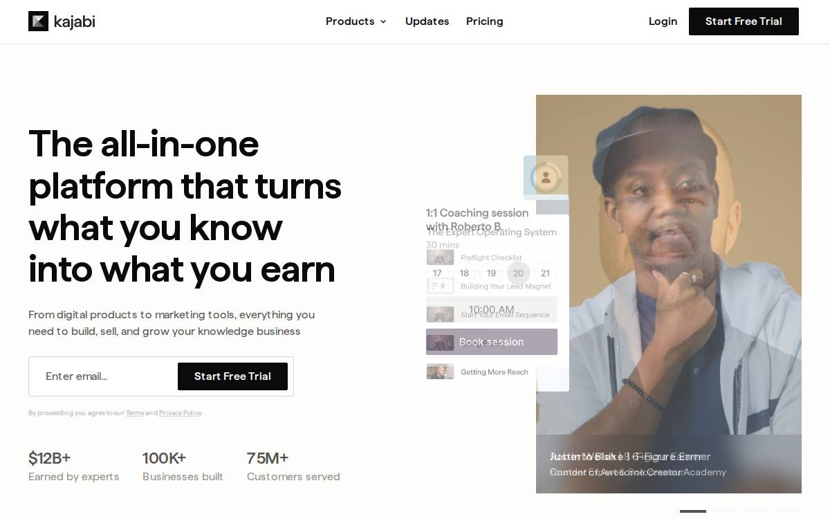 Kajabi website preview