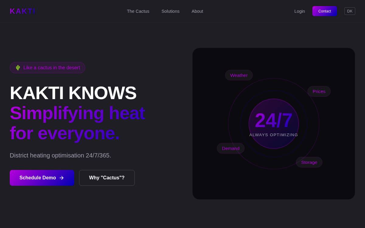 Kakti website preview