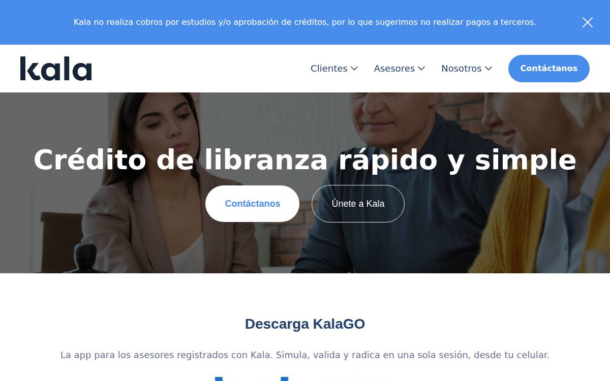 Kala website preview