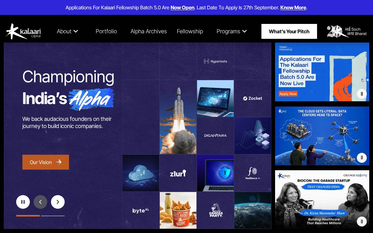 Kalaari website preview