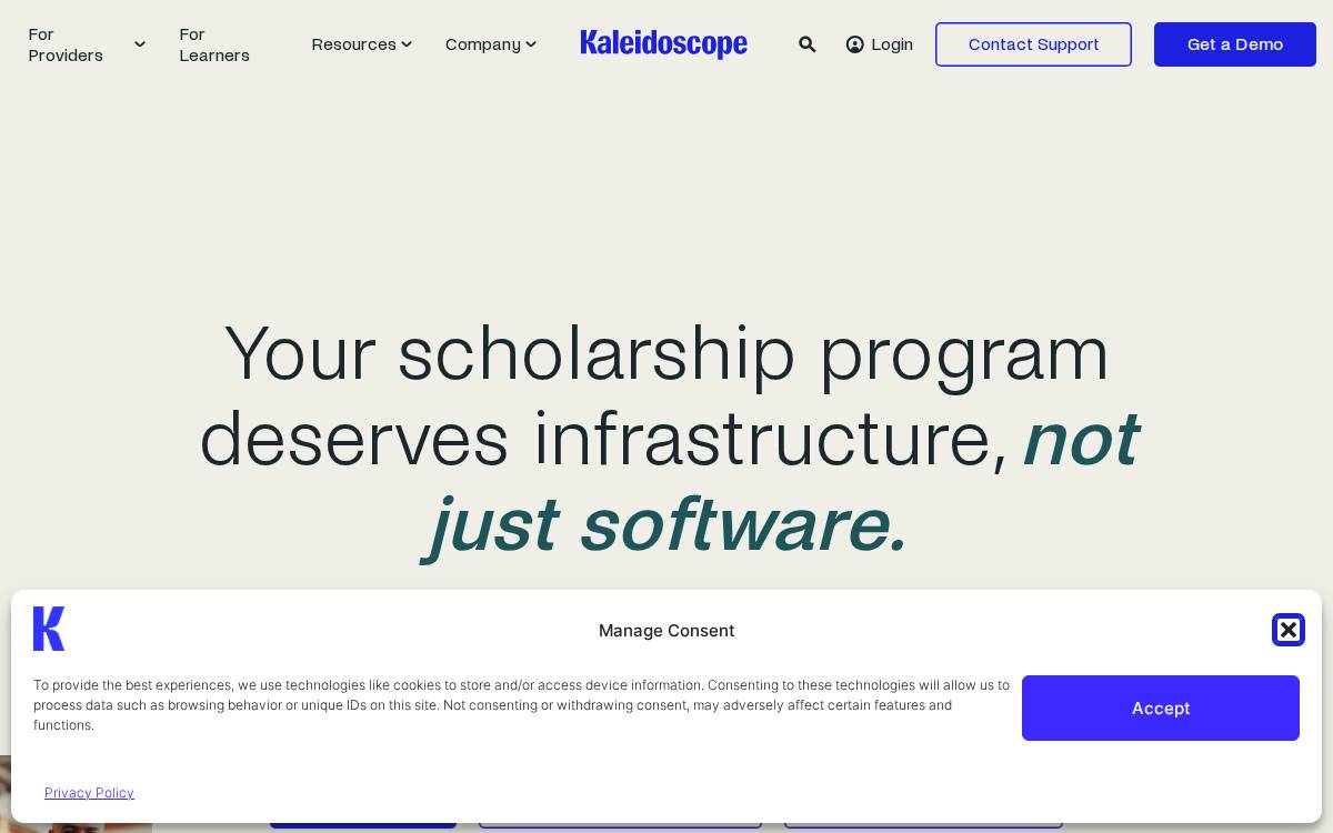 Kaleidoscope website preview