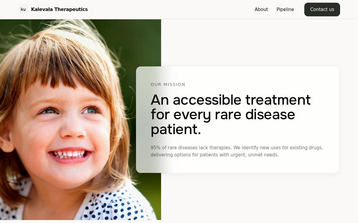 Kalevala Therapeutics website preview