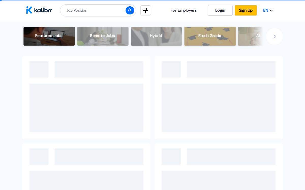 Kalibrr website preview