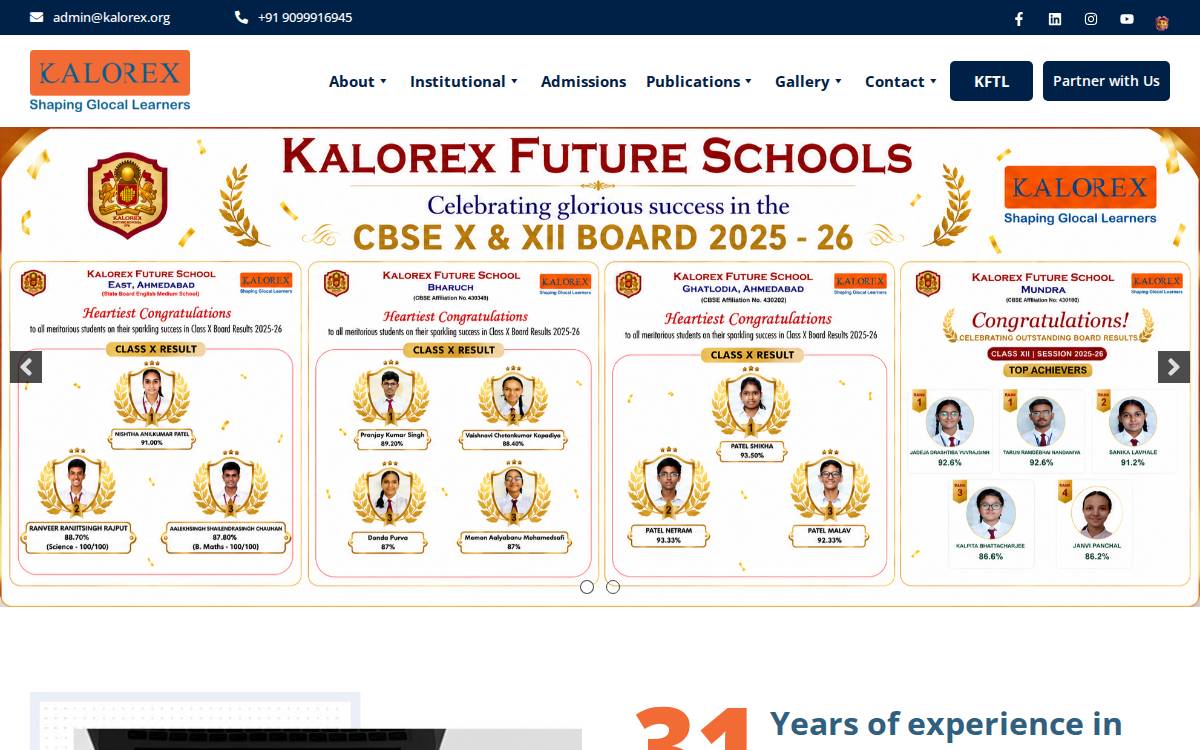 Kalorex website preview