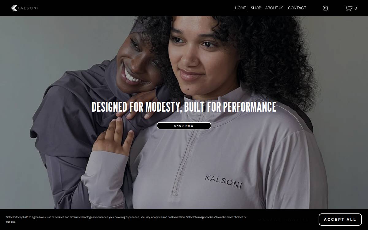 Kalsoni website preview