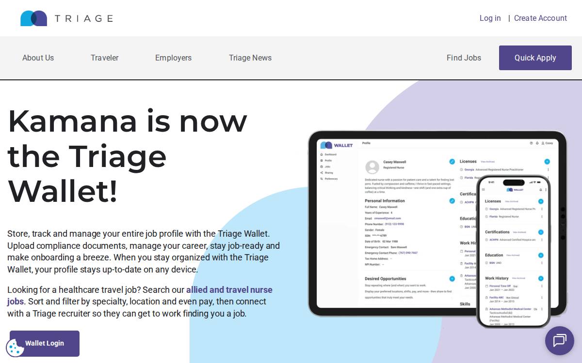 Kamana website preview