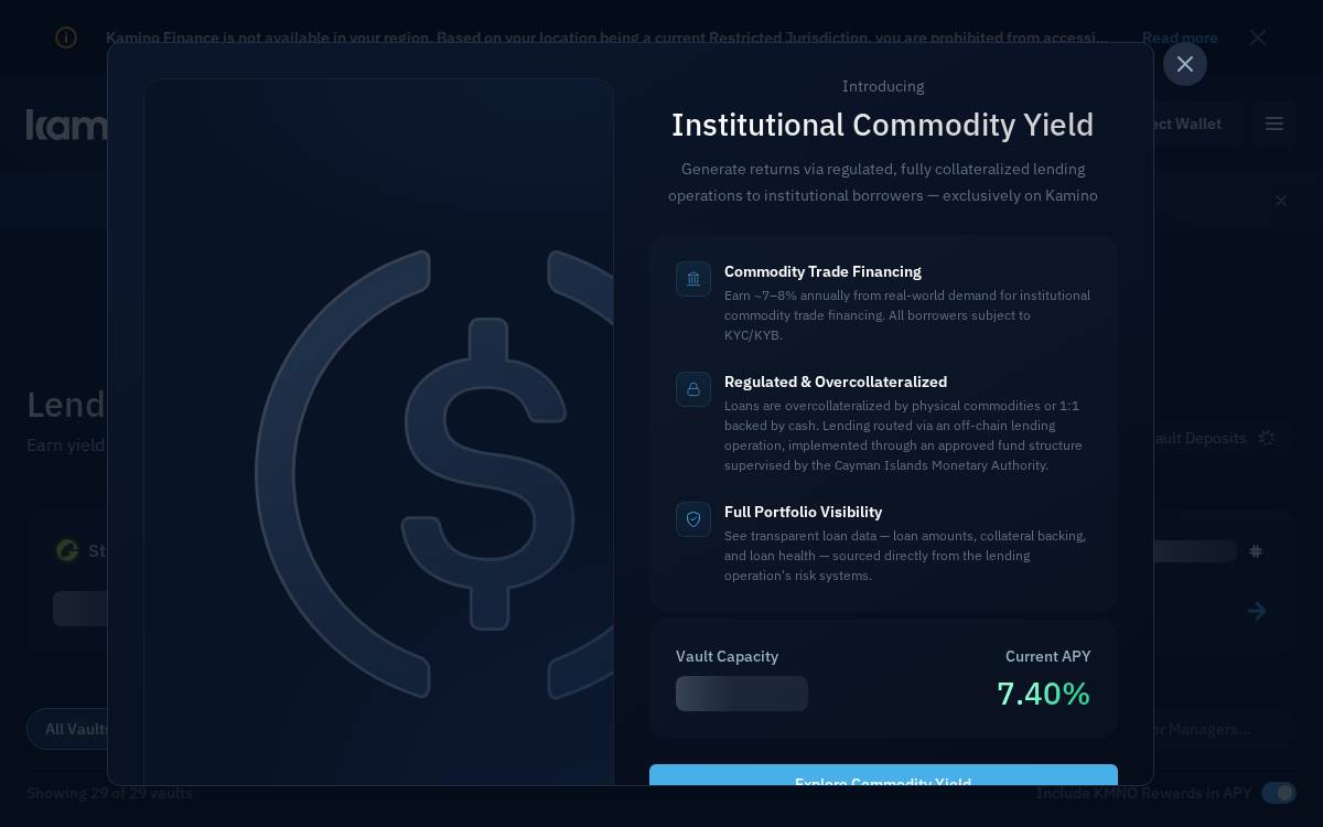 Kamino Finance website preview