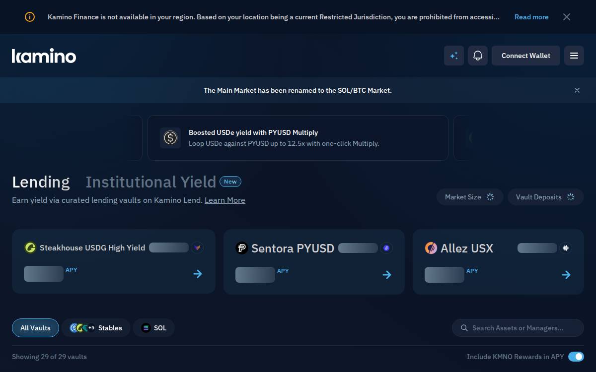 Kamino website preview