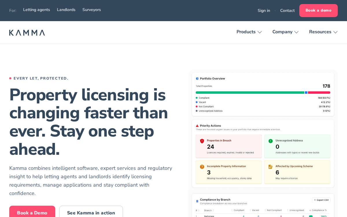 Kammadata website preview