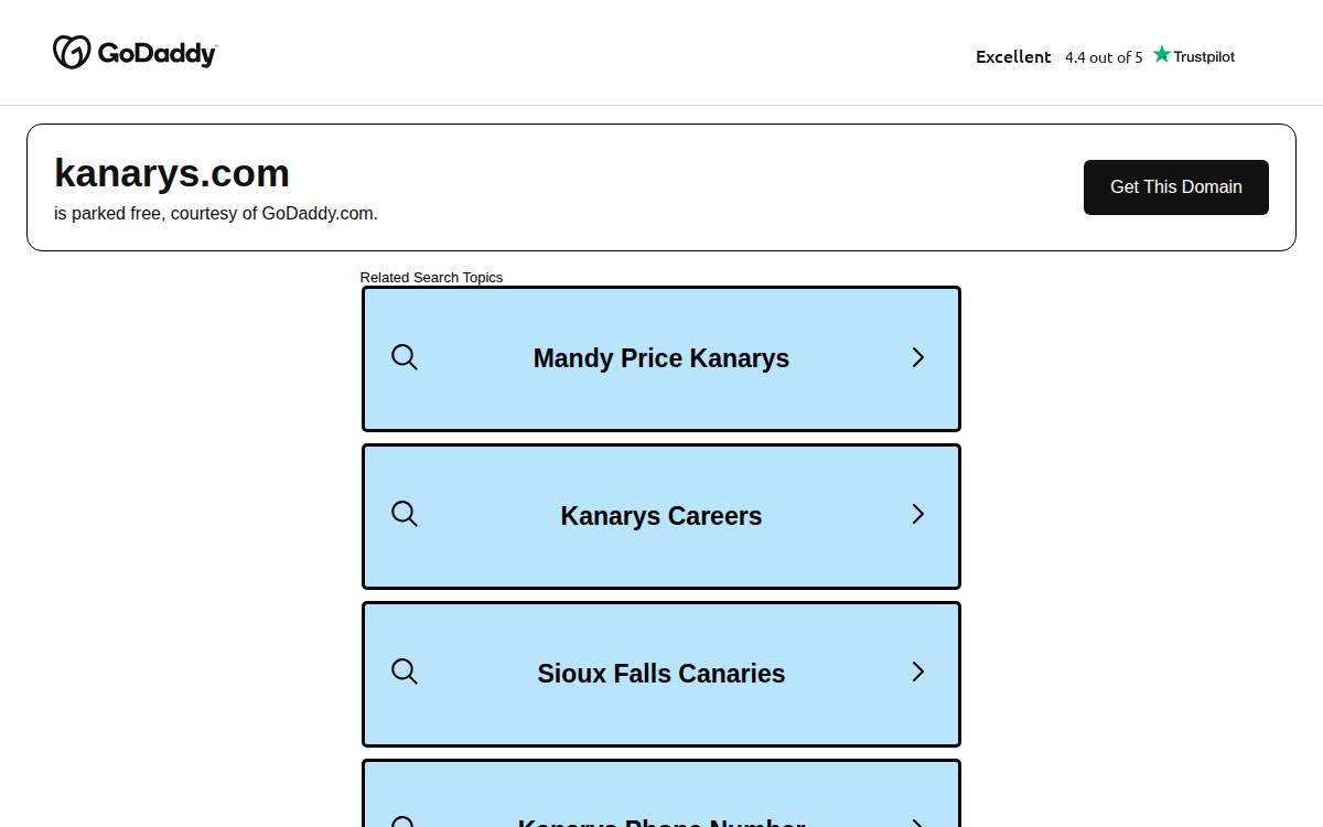 Kanarys website preview