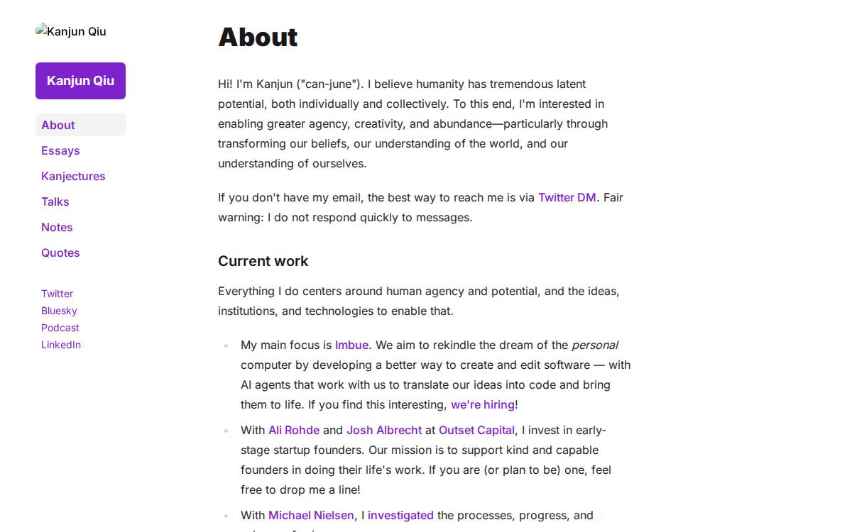 Kanjun website preview
